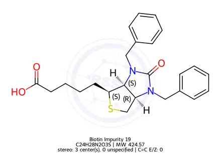 Chemical structure of Biotin Impurity 19