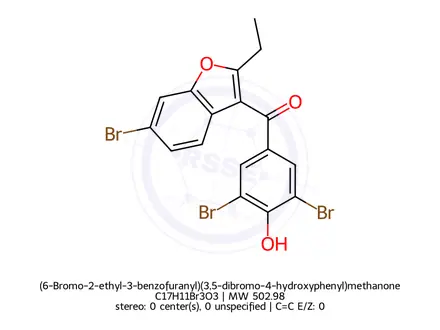 Chemical structure of Benzbromarone EP Impurity B