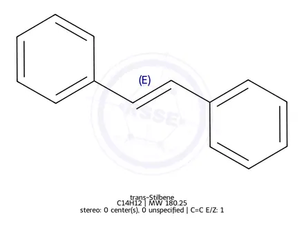 Chemical structure of trans-Stilbene