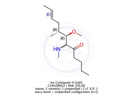 Chemical structure of Iso Cyclosporin H