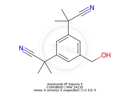 Chemical structure of Anastrozole EP Impurity E