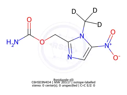Chemical structure of Ronidazole-d3