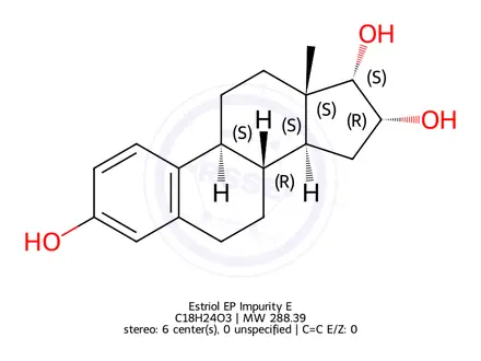 Chemical structure of Estriol EP Impurity E