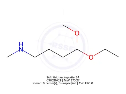 Chemical structure of Zolmitriptan Impurity 34