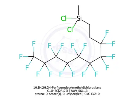 Chemical structure of 1H,1H,2H,2H-Perfluorodecylmethyldichlorosilane