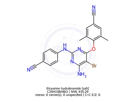 Chemical structure of Etravirine hydrobromide
