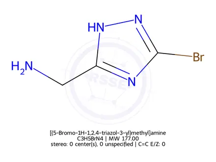 Chemical structure of [(5-Bromo-1H-1,2,4-triazol-3-yl)methyl]amine