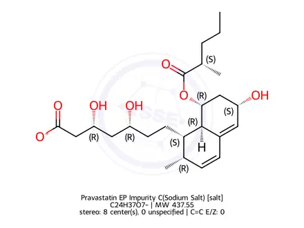 Chemical structure of Pravastatin EP Impurity C(Sodium Salt)