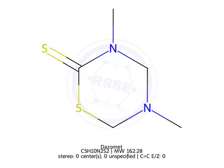 Chemical structure of Dazomet