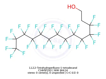Chemical structure of 1,1,2,2-Tetrahydroperfluoro-1-tetradecanol