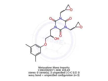 Chemical structure of Metaxalone Mono Impurity