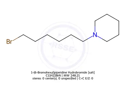 Chemical structure of 1-(6-Bromohexyl)piperidine Hydrobromide