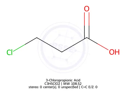 Chemical structure of 3-Chloropropionic Acid