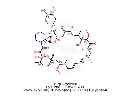 Chemical structure of 28-epi-Rapamycin