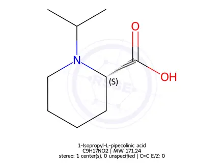 Chemical structure of 1-Isopropyl-L-pipecolinic acid
