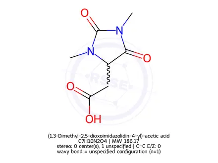 Chemical structure of (1,3-Dimethyl-2,5-dioxoimidazolidin-4-yl)-acetic acid