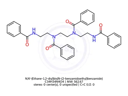 Chemical structure of N,N'-(Ethane-1,2-diyl)bis(N-(2-benzamidoethyl)benzamide)
