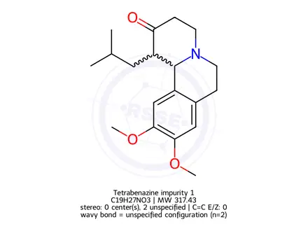 Chemical structure of Tetrabenazine impurity 1