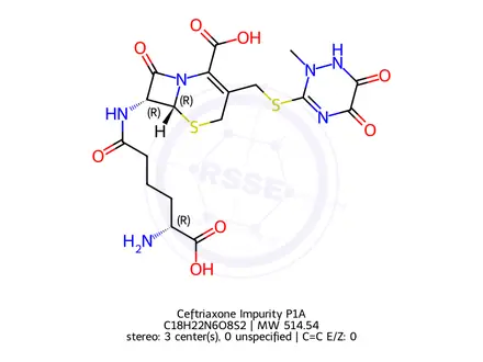 Chemical structure of Ceftriaxone Impurity P1A