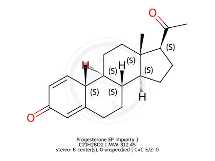 Chemical structure of Progesterone EP Impurity J