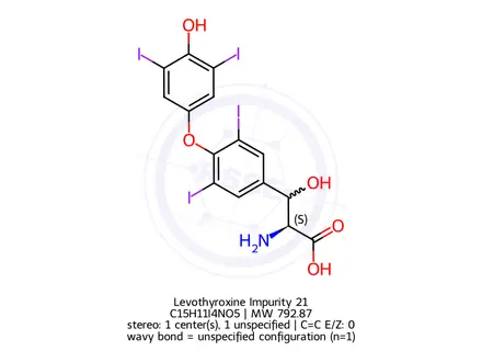Chemical structure of Levothyroxine Impurity 21