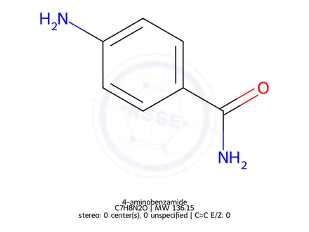 Chemical structure of 4-aminobenzamide