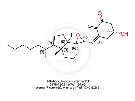 Chemical structure of 1-Keto-7,8-epoxy-vitamin D3