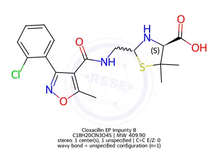 Chemical structure of Cloxacillin Sodium EP Impurity B