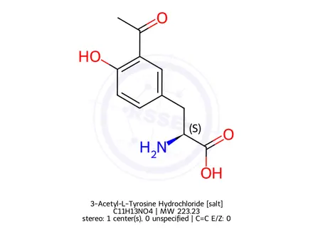 Chemical structure of 3-Acetyl-L-Tyrosine Hydrochloride