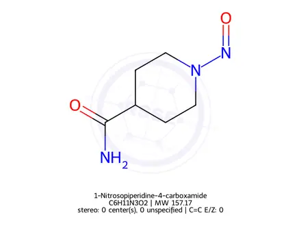 Chemical structure of 1-Nitrosopiperidine-4-carboxamide