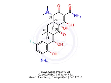 Chemical structure of Eravacycline Impurity 28
