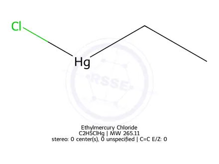 Chemical structure of Ethylmercury Chloride