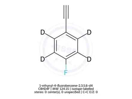 Chemical structure of 1-ethynyl-4-fluorobenzene-2,3,5,6-d4