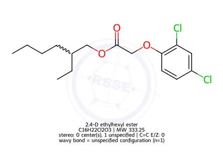 Chemical structure of 2,4-D ethylhexyl ester