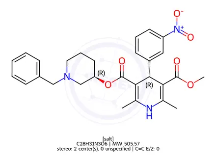 Chemical structure of Benidipine