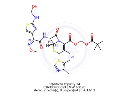 Chemical structure of Cefditoren Impurity 24