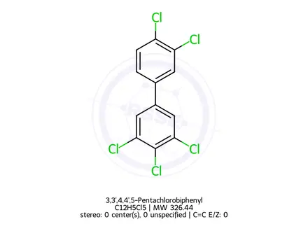 Chemical structure of 3,3',4,4',5-Pentachlorobiphenyl