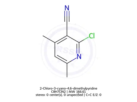 Chemical structure of 2-Chloro-3-cyano-4,6-dimethylpyridine