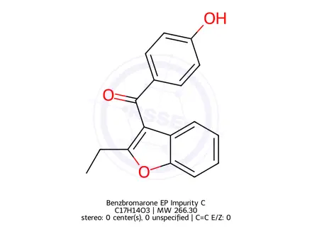 Chemical structure of Benzbromarone EP Impurity C