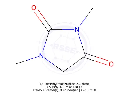 Chemical structure of 1,3-Dimethylimidazolidine-2,4-dione