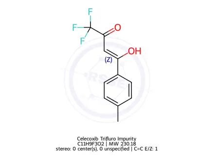 Chemical structure of Celecoxib Trifluro Impurity (Sitagliptin Impurity 26)