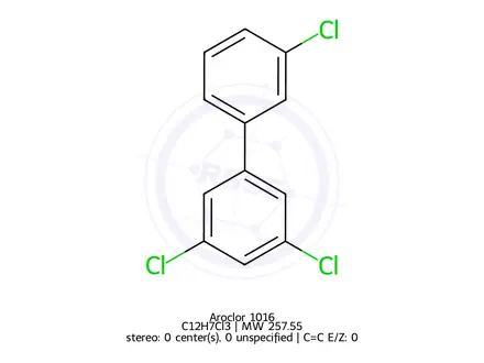 Chemical structure of Aroclor 1016