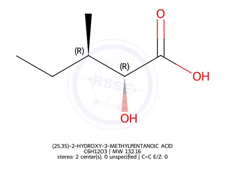 Chemical structure of (2S,3S)-2-HYDROXY-3-METHYLPENTANOIC ACID