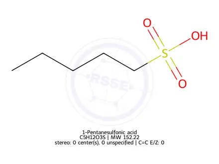 Chemical structure of 1-Pentanesulfonic acid