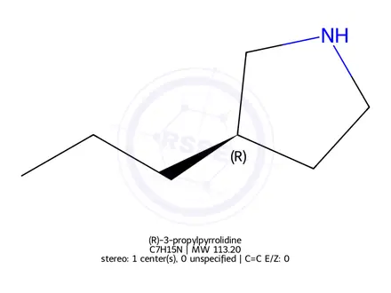 Chemical structure of (R)-3-propylpyrrolidine