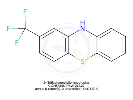 Chemical structure of 2-(Trifluoromethyl)phenothiazine