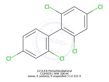 Chemical structure of 2,2',4,4',6-Pentachlorobiphenyl