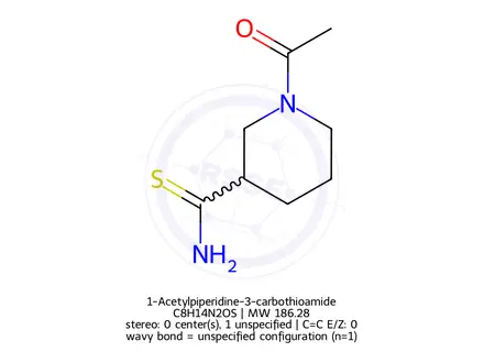 Chemical structure of 1-Acetylpiperidine-3-carbothioamide