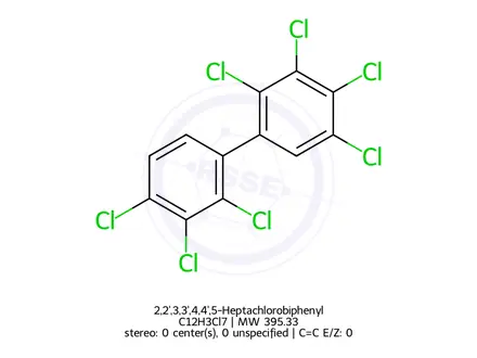 Chemical structure of 2,2',3,3',4,4',5-Heptachlorobiphenyl