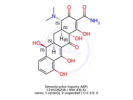 Chemical structure of Demeclocycline Impurity A(EP)